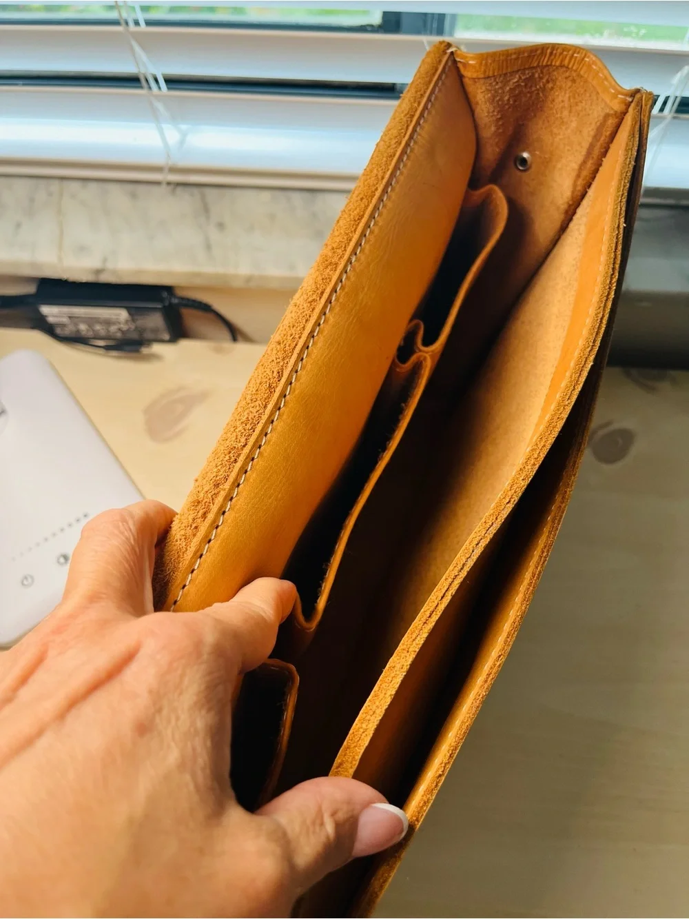 Classic Tan Leather Briefcase Satchel for Men